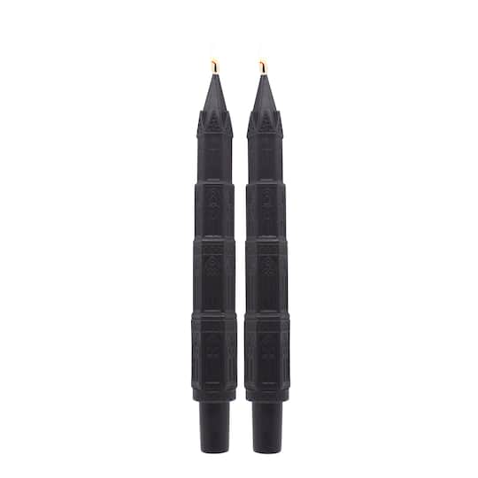10" Black Cathedral Unscented Taper Candles, 2ct. by Ashland®